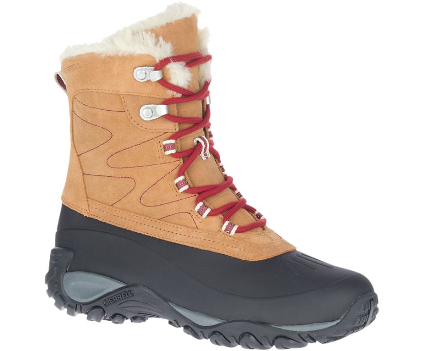 Buty Merrell Yokota Polar Wasserdicht - Buty Trekkingowe Damskie Merrell - Czarne/Pomarańczowe [QUSW